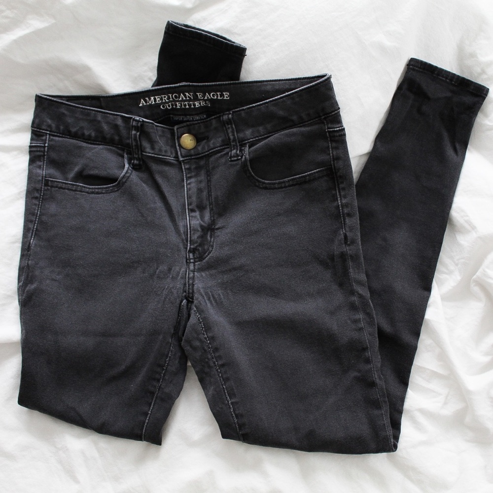 Black Super Super Stretch Skinny Jeans